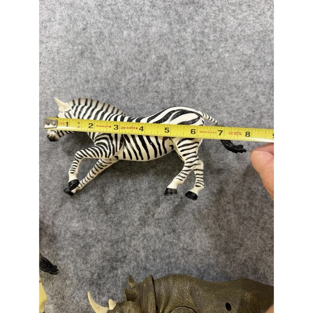 Vintage K&M Style Articulated Safari Animals 9 Pc Posable Wildlife Figure Lot